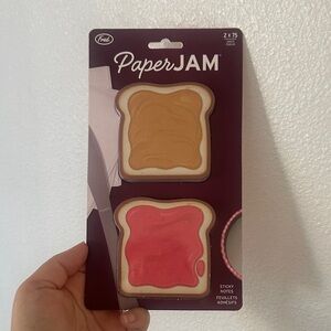 NWT PaperJam 2 pack peanut butter and jelly bread shaped sticky notes